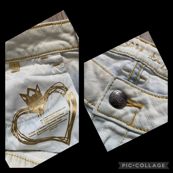 Princess Vera Wang Born To Rule Juniors 7 Ombre Cuffed Fringe Hem Denim Shorts - Picture 12 of 12